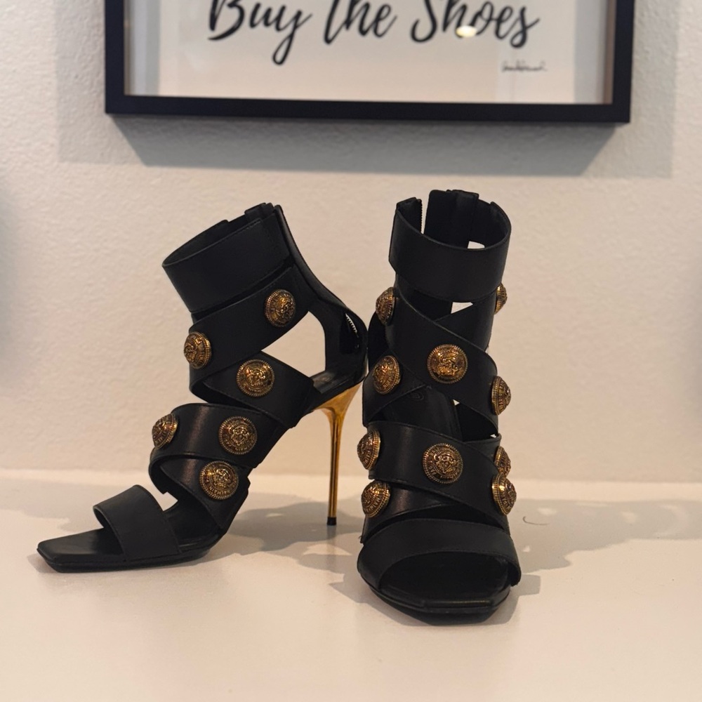 BALMAIN heel sandals LIKE NEW! Size 40. Only worn 3 times!